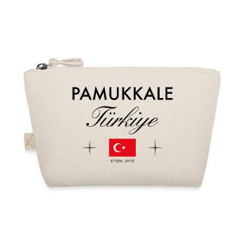 Pamukkale Turkey Coordinates Travel Souvenir - Organic Pouch - nature - Front