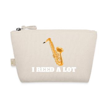 Funny Saxophone Player Gift for Saxophonist - Organic Pouch - nature - Front