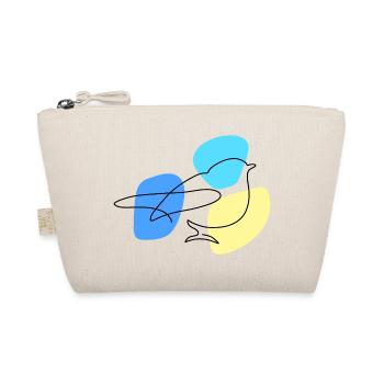 Lineart Blue with Pastel Shapes - Organic Pouch - nature - Front