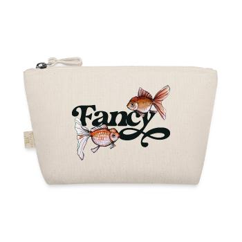 Fancy Goldfish Script Print - Organic Pouch - nature - Front