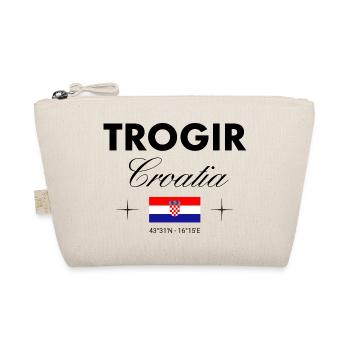 Trogir Kroatien Koordinaten Reise Souvenir - Bio-Täschchen - Natur - Vorne