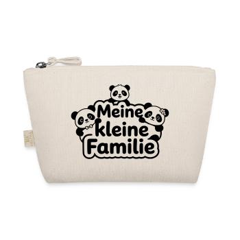 Meine kleine Familie Panda - 2 Eltern 1 Kind - Bio-Täschchen - Natur - Vorne