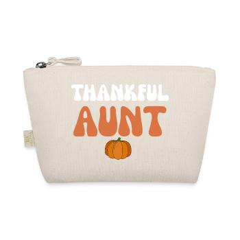 Thankful Aunt Thanksgiving Matching-Familiengeschenk - Bio-Täschchen - Natur - Vorne