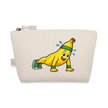 Fitness Banane Cartoon - Bio-Täschchen - Natur - Vorne