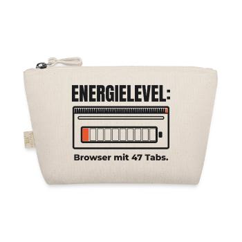 Energielevel: Browser mit 47 Tabs – Shirt - Bio-Täschchen - Natur - Vorne