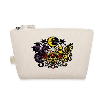 Drachen Phoenix Wappen in Lavendel Gold - Bio-Täschchen - Natur - Vorne