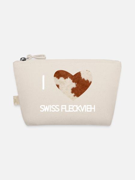 I Herz Swiss Fleckvieh - Bio-Täschchen - Natur