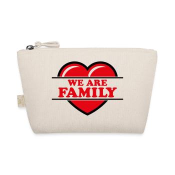We Are Family (Familie Herz Liebe Love / Red 2C) - Bio-Täschchen - Natur - Vorne