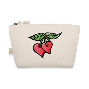 Cherries Aquarell Duo - Bio-Täschchen - Natur - Vorne
