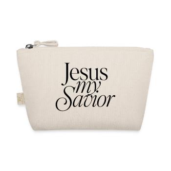 Jesus_my_Savior_Black - Bio-Täschchen - Natur - Vorne