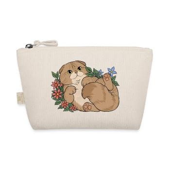Florales Scottish Fold-Kätzchen - Bio-Täschchen - Natur - Vorne