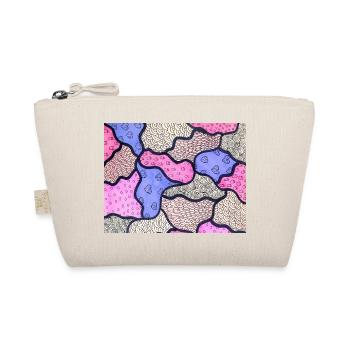 Rosa und lila Mosaik - Bio-Täschchen - Natur - Vorne