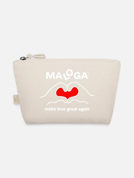 MALOGA - Make Love Great Again - Bio-Täschchen - Natur