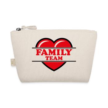Family Team (Familie / Herz / Liebe / Love / R 2C) - Bio-Täschchen - Natur - Vorne