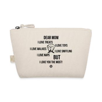 Dear Dog Mom Hundebesitzer Geschenk - Bio-Täschchen - Natur - Vorne
