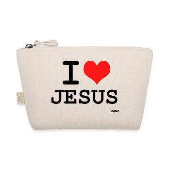 i love Jesus - couleurs personnalisables - Trousse biologique - nature - Devant
