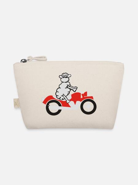 sheep_motorrad_2 - Organic Pouch - nature - Front