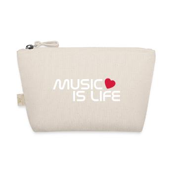 music is life heart DE - Bio-Täschchen - Natur - Vorne