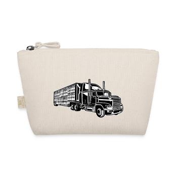 Truck / Lkw 01_schwarz weiß - Bio-Täschchen - Natur - Vorne
