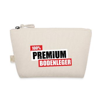 Bodenleger Premium - lustiges Geschenk 100 Prozent - Bio-Täschchen - Natur - Vorne