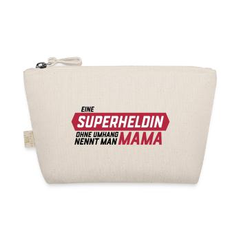 Superheld ohne Umhang Mama - Bio-Täschchen - Natur - Vorne