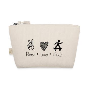 Peace Love & Skate - Trousse biologique - nature - Devant