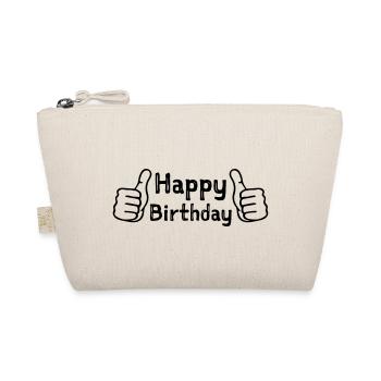 Geburtstag Daumen Hoch - Bio-Täschchen - Natur - Vorne