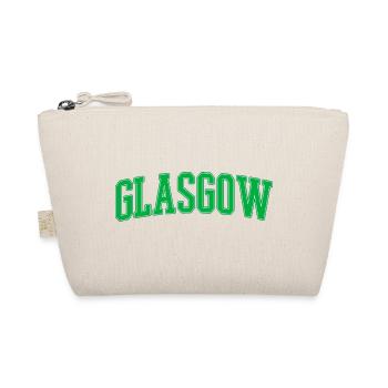 Glasgow College Style Green Block Font - Organic Pouch - nature - Front
