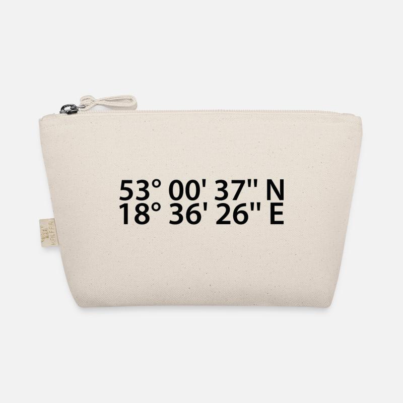 Toruń coordinates Organic Pouch