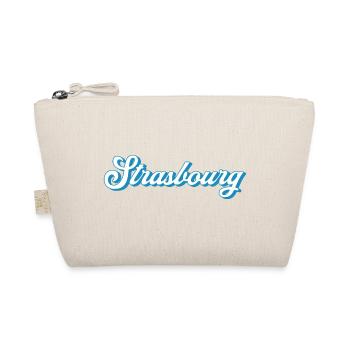 Strasbourg Lettering – Retro France Style - Organic Pouch - nature - Front