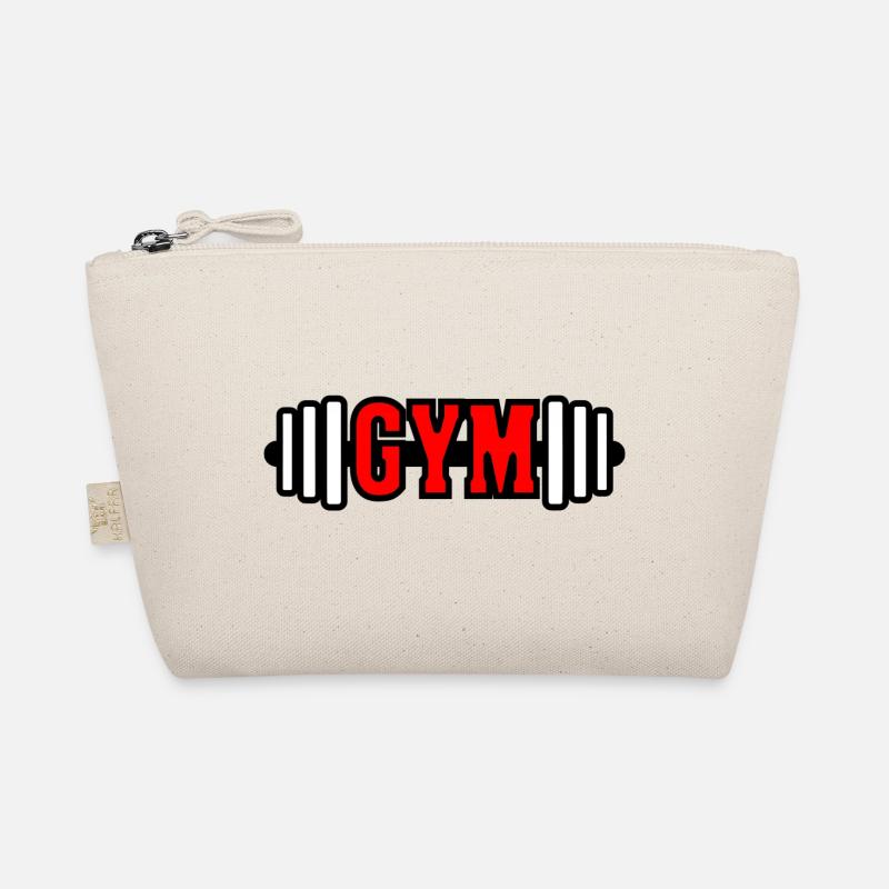 Red text 'GYM' gym gym emblem Organic Pouch