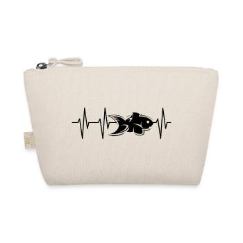 puls fische Fisch Wasser Meer Herzschlag Symbol - Bio-Täschchen - Natur - Vorne