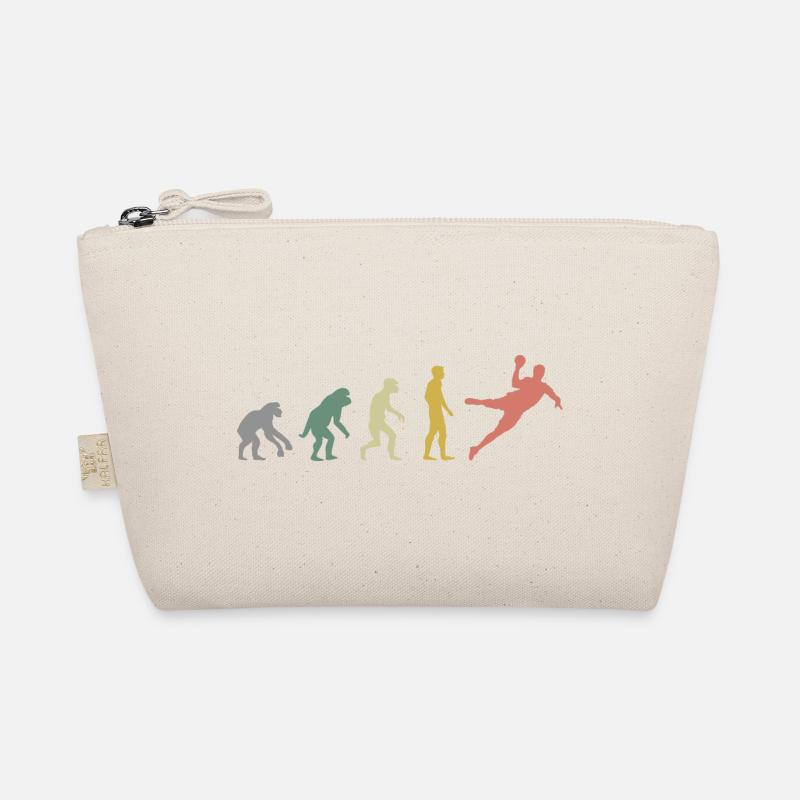 retro evolution handball Symbol Farben Sport Logo Bio-Täschchen