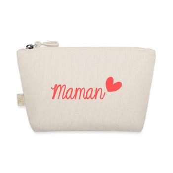 MOM. MOTHER'S DAY. HEART. HAPPY BIRTHDAY - Organic Pouch - nature - Front