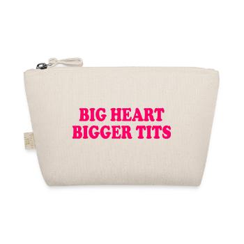 big heart bigger tits - Bio-Täschchen - Natur - Vorne