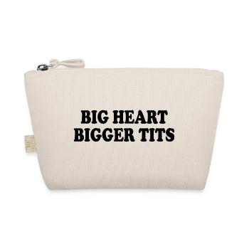 big heart bigger tits - Bio-Täschchen - Natur - Vorne