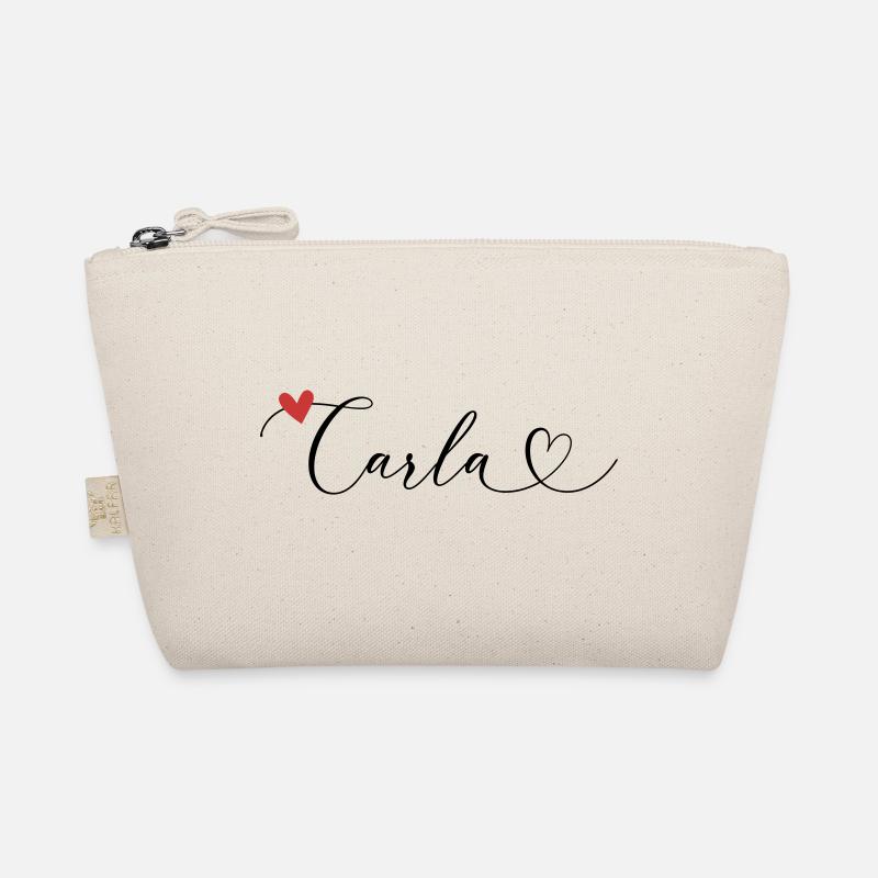 Carla Name Vorname Kalligrafieherz Bio-Täschchen