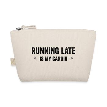 running late is my cardio - Organic Pouch - nature - Front