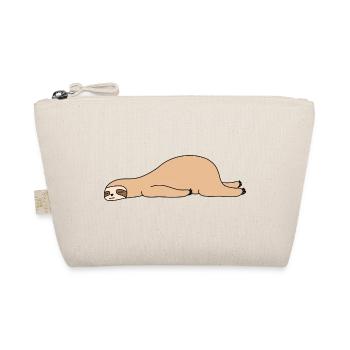 Lazy Sloth Sleeping Animal Funny Humor Design  - Organic Pouch - nature - Front