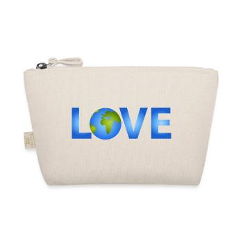 Blue Planet Earth in LOVE lettering - Organic Pouch - nature - Front