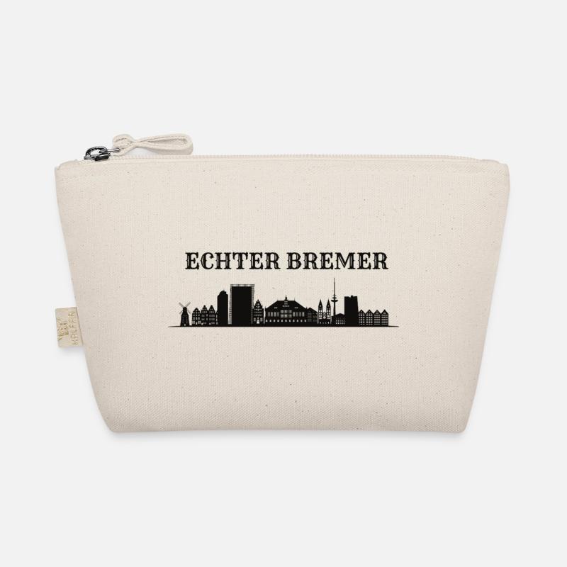 Echter Bremer Skyline Silhouette - Bio-Täschchen - Natur