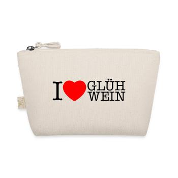 I love Glühwein Weihnachten Spruch - Bio-Täschchen - Natur - Vorne