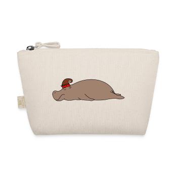 Hyperpotame paresseux endormi Chopeau drôle d’elfe de Noël - Trousse biologique - nature - Devant