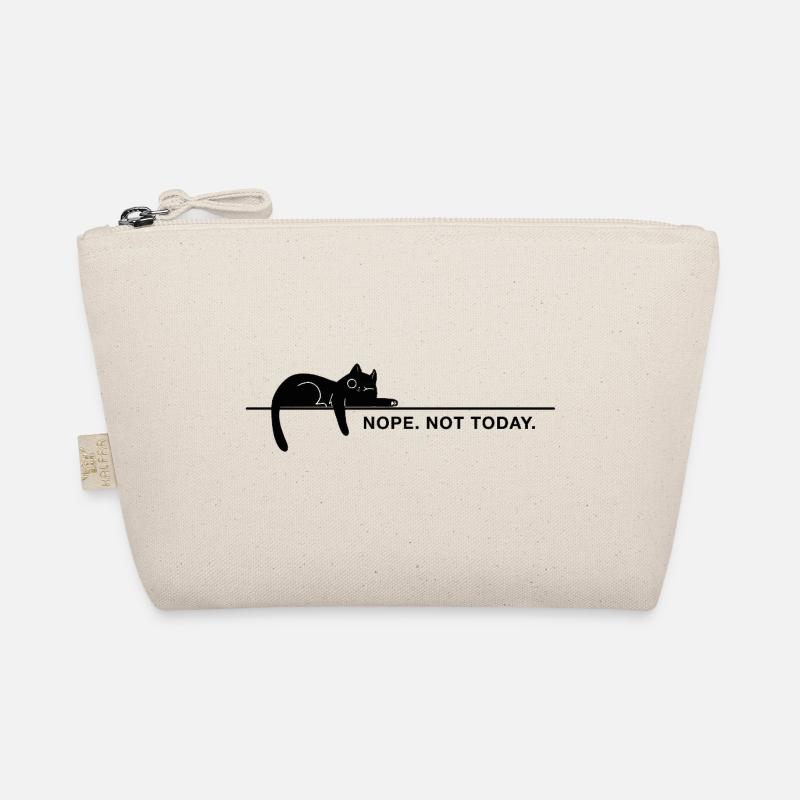 Nope. Not today. – Minimal Katze Statement - Bio-Täschchen - Natur