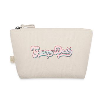 Grumpy Daddy Retro Script - Color "Sports Bra" - Organic Pouch - nature - Front