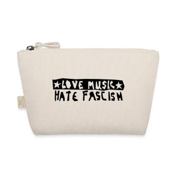 Love Music Hate Fascism - Organic Pouch - nature - Front