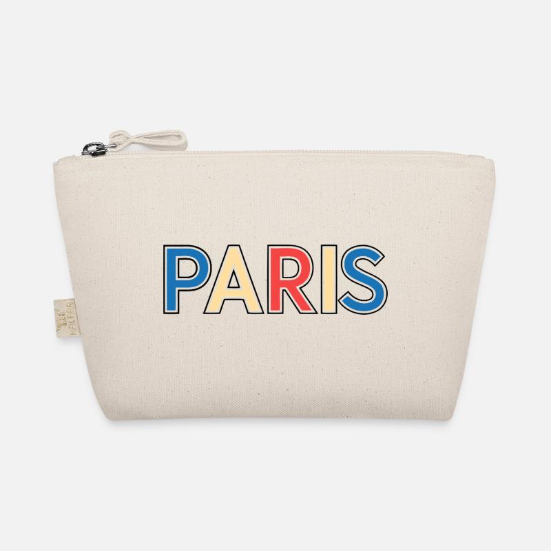 Mehrfarbiges Retro-Paris Bio-Täschchen