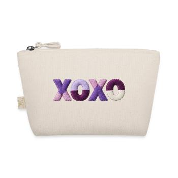 XOXO Patchwork Love Vintage Cute Style - Organic Pouch - nature - Front