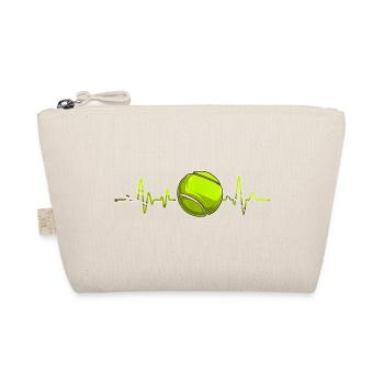 Tennis Heartbeat Love Heart Player Fan Lover - Bio-Täschchen - Natur - Vorne