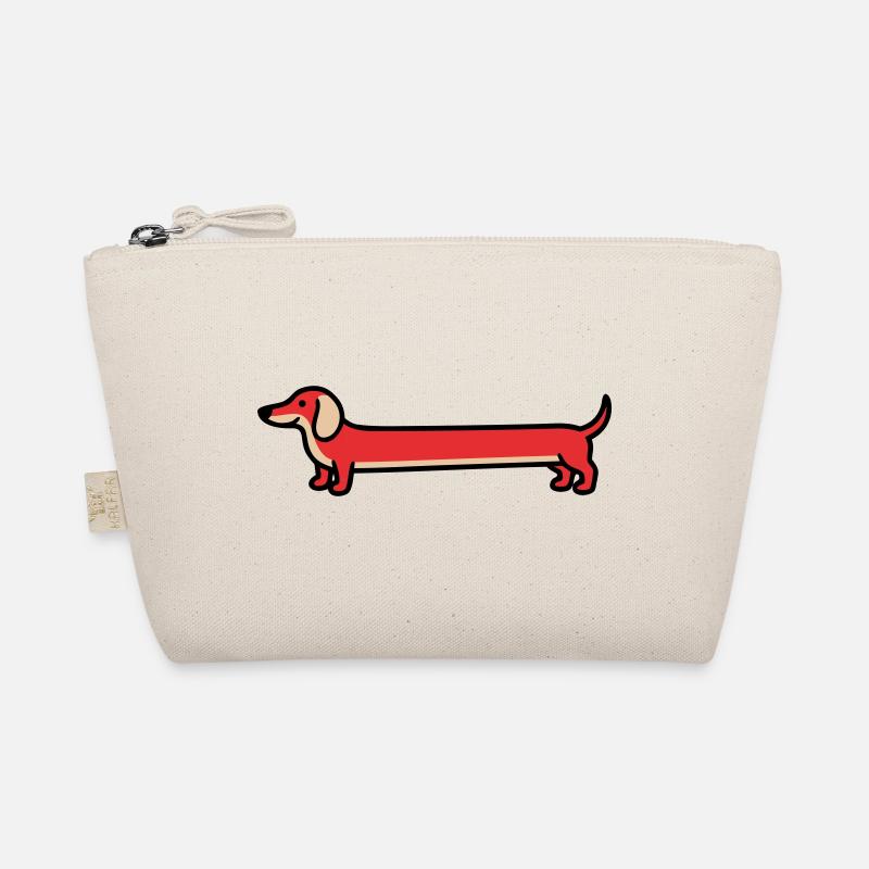 Dackel Teckel Hund Flat Design Bio-Täschchen